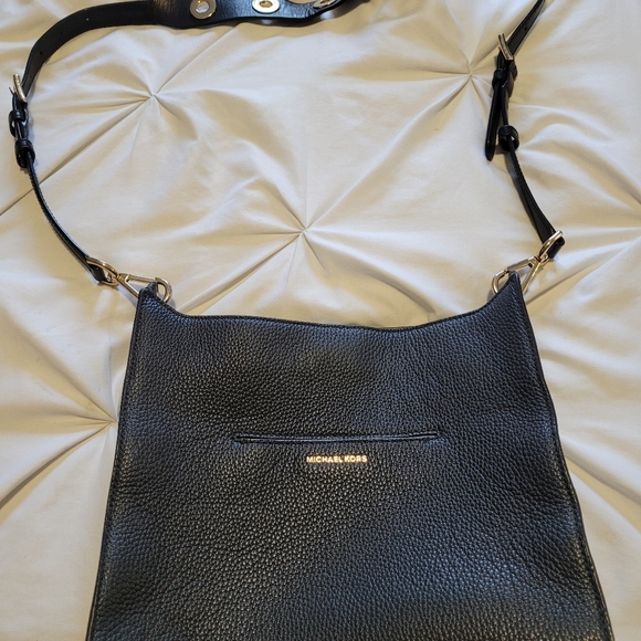 Michael Kors Pebbled Leather Guitar Strap Messenger Bag - Picture 5 of 6